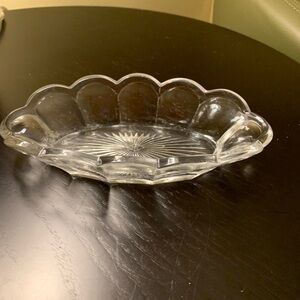 Crystal Clear Glass Decorative Dish